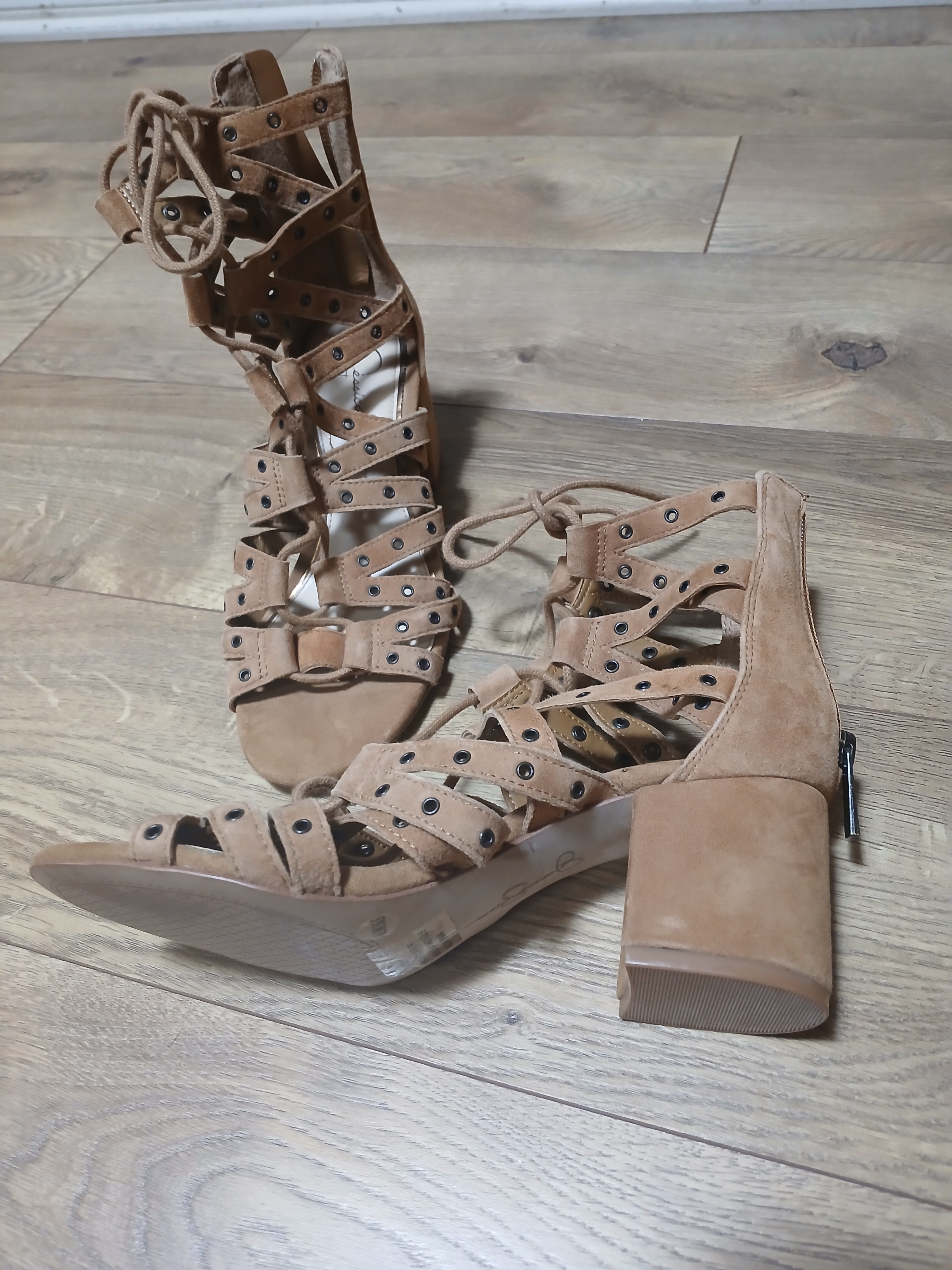 Jessica Simpson Lace-Up Block Heel Sandals